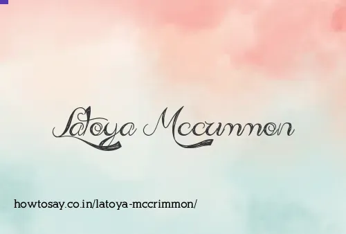 Latoya Mccrimmon