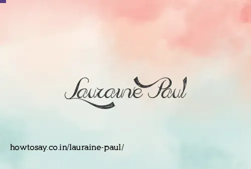 Lauraine Paul