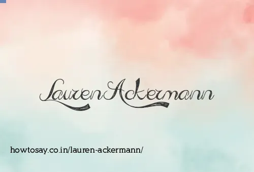 Lauren Ackermann