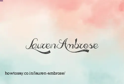 Lauren Ambrose