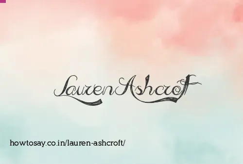 Lauren Ashcroft