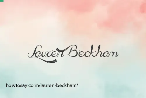 Lauren Beckham