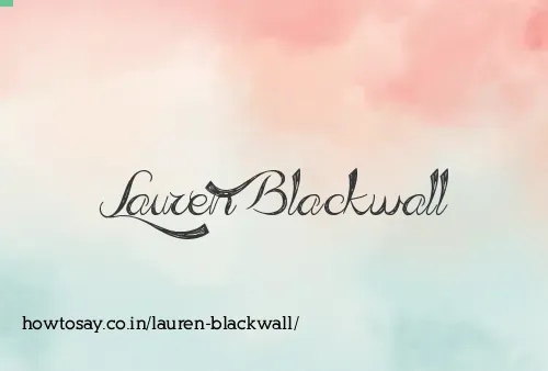 Lauren Blackwall