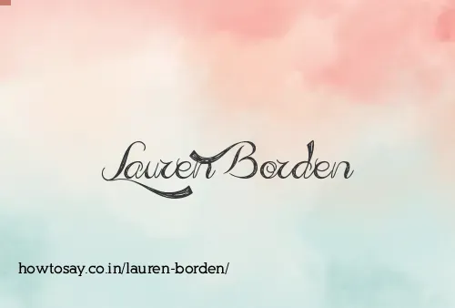 Lauren Borden