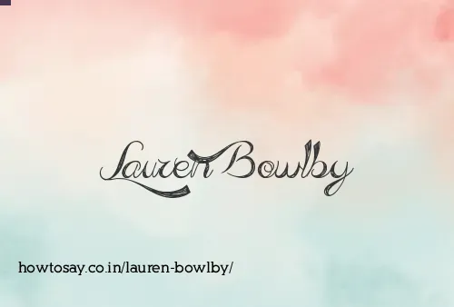 Lauren Bowlby