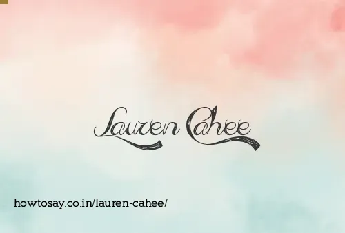 Lauren Cahee