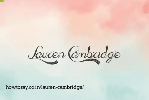 Lauren Cambridge