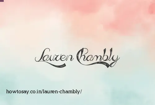 Lauren Chambly