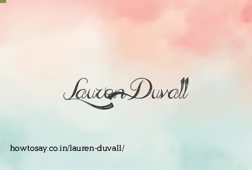 Lauren Duvall