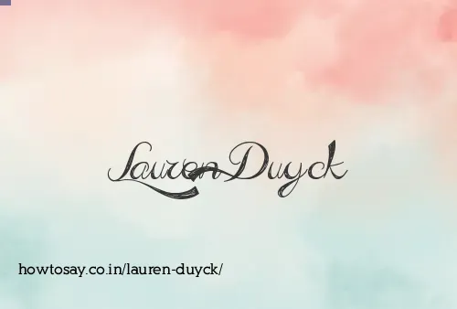 Lauren Duyck