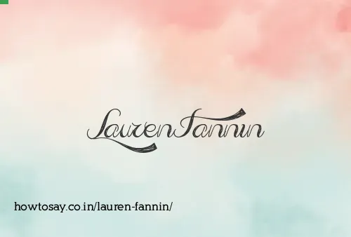 Lauren Fannin