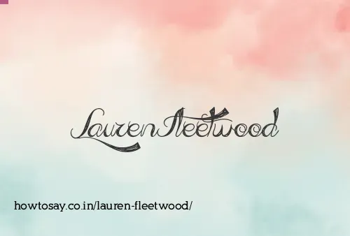 Lauren Fleetwood