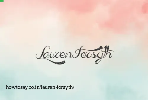 Lauren Forsyth