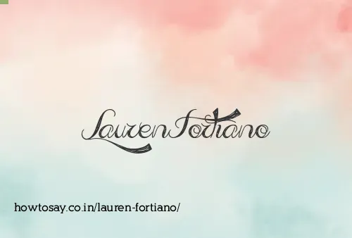 Lauren Fortiano