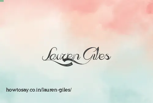 Lauren Giles