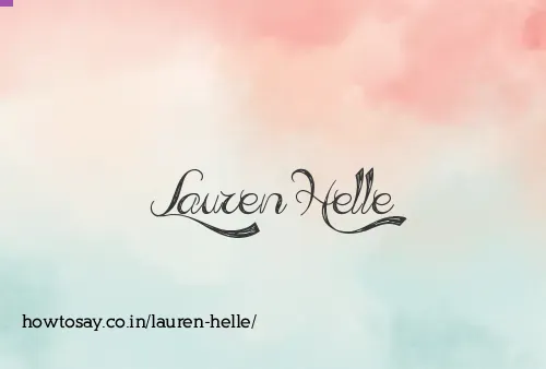 Lauren Helle