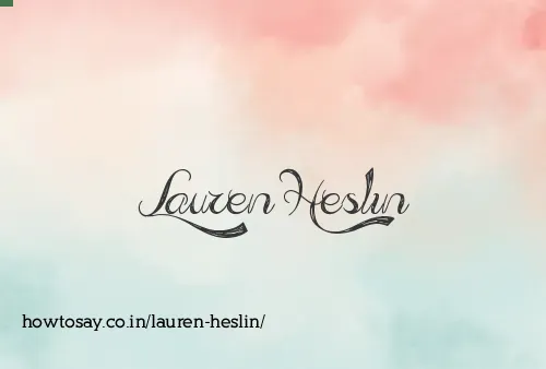 Lauren Heslin