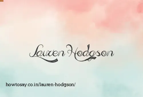 Lauren Hodgson