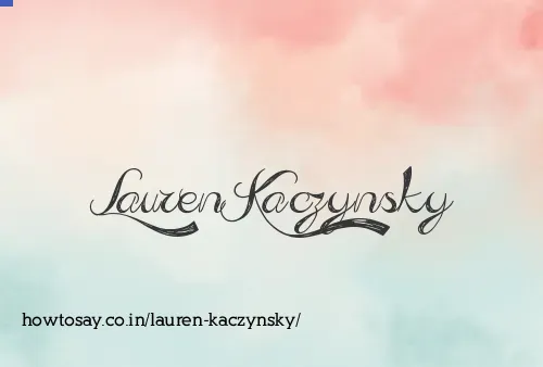 Lauren Kaczynsky