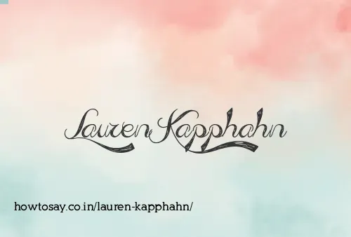 Lauren Kapphahn