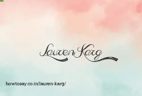 Lauren Karg