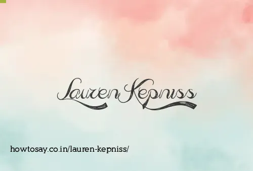 Lauren Kepniss