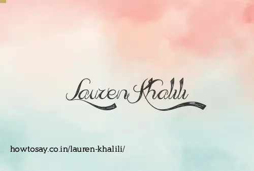 Lauren Khalili