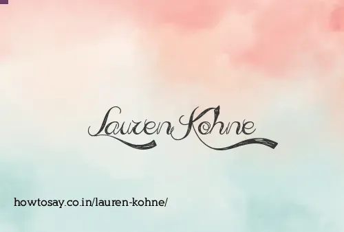Lauren Kohne