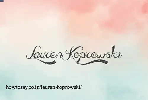 Lauren Koprowski
