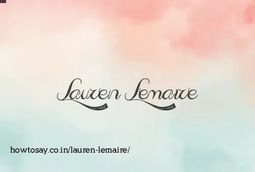 Lauren Lemaire