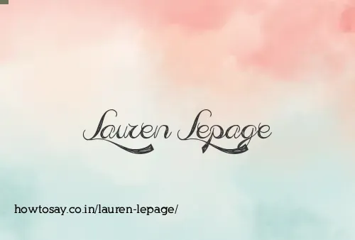 Lauren Lepage