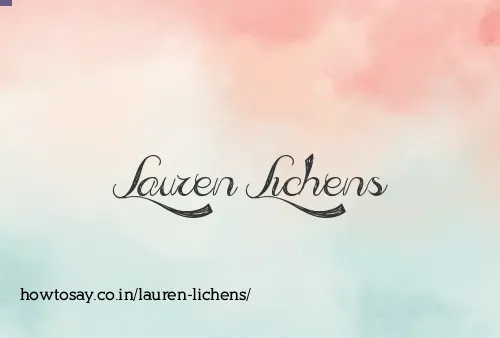 Lauren Lichens