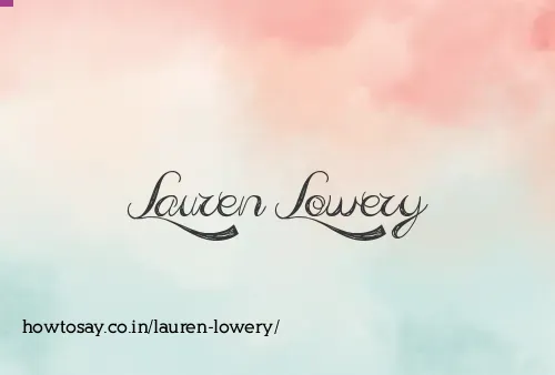 Lauren Lowery