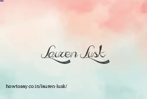 Lauren Lusk