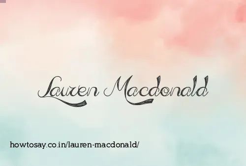 Lauren Macdonald