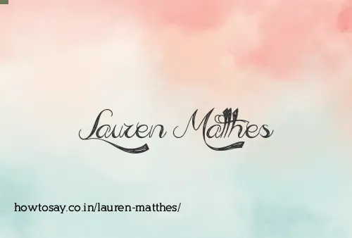 Lauren Matthes