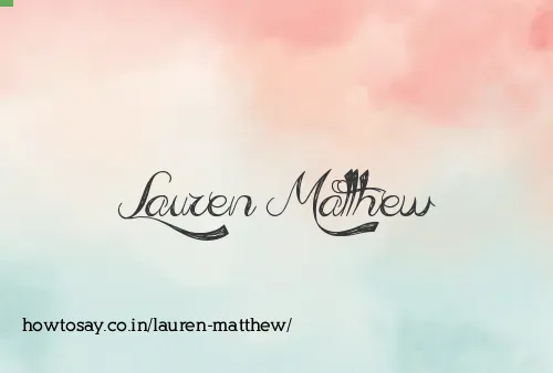 Lauren Matthew