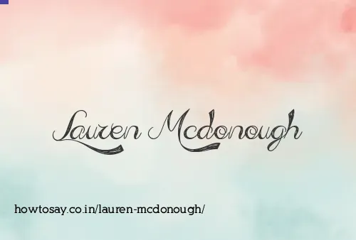 Lauren Mcdonough