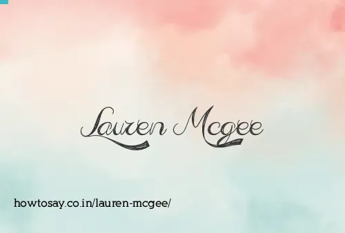 Lauren Mcgee