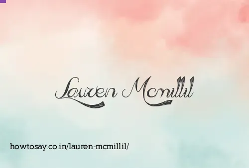 Lauren Mcmillil