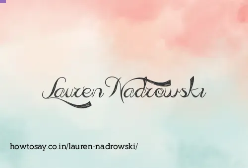 Lauren Nadrowski