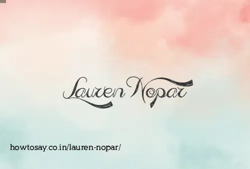 Lauren Nopar