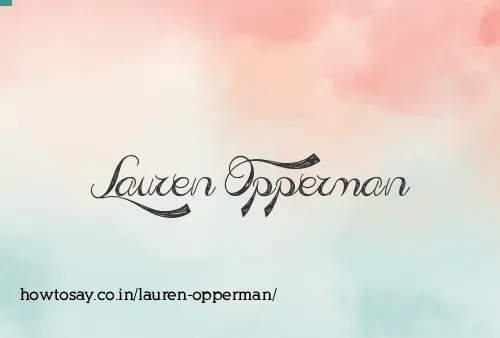 Lauren Opperman
