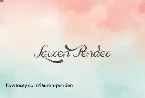 Lauren Pender
