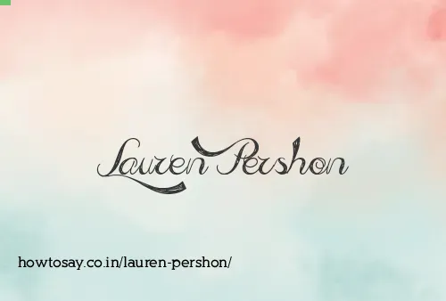 Lauren Pershon