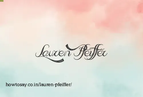 Lauren Pfeiffer