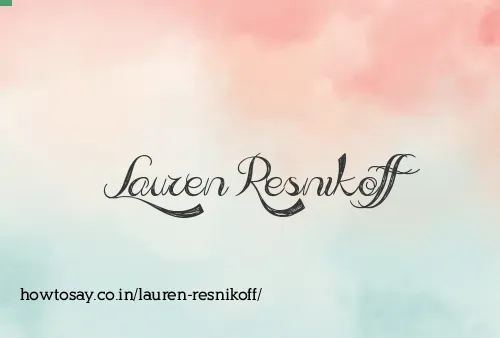 Lauren Resnikoff