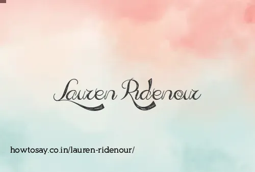 Lauren Ridenour