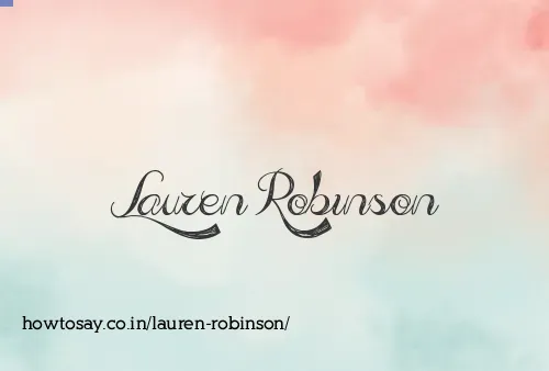 Lauren Robinson