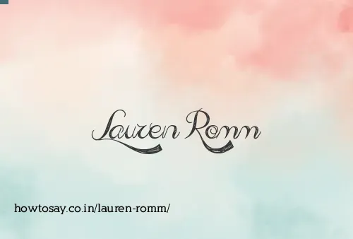 Lauren Romm